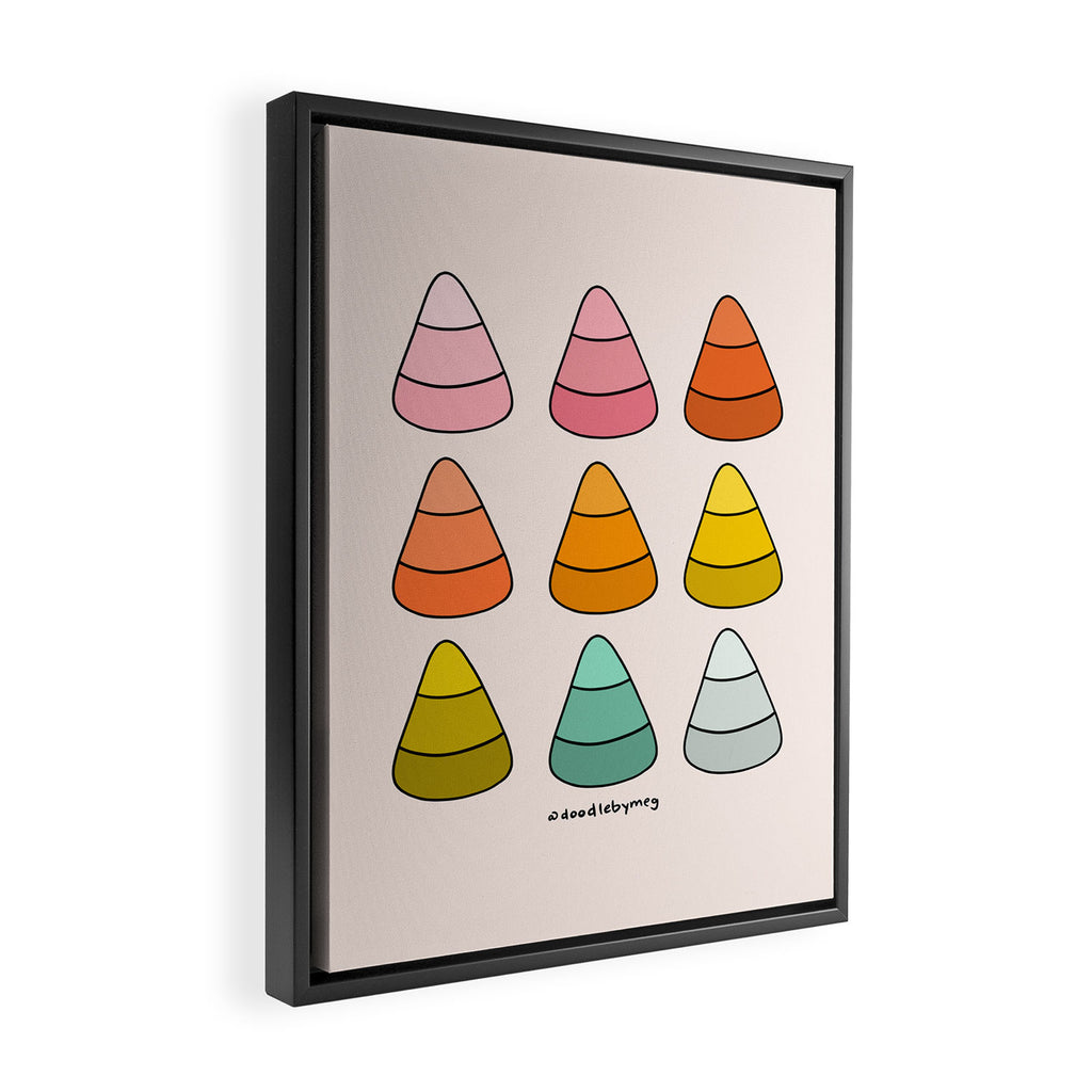 Rainbow Candy Corns Framed Canvas Print Gallery Image 2