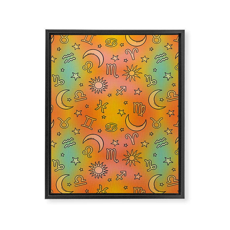 Rainbow Celestial Print Framed Canvas Print Gallery Image 8