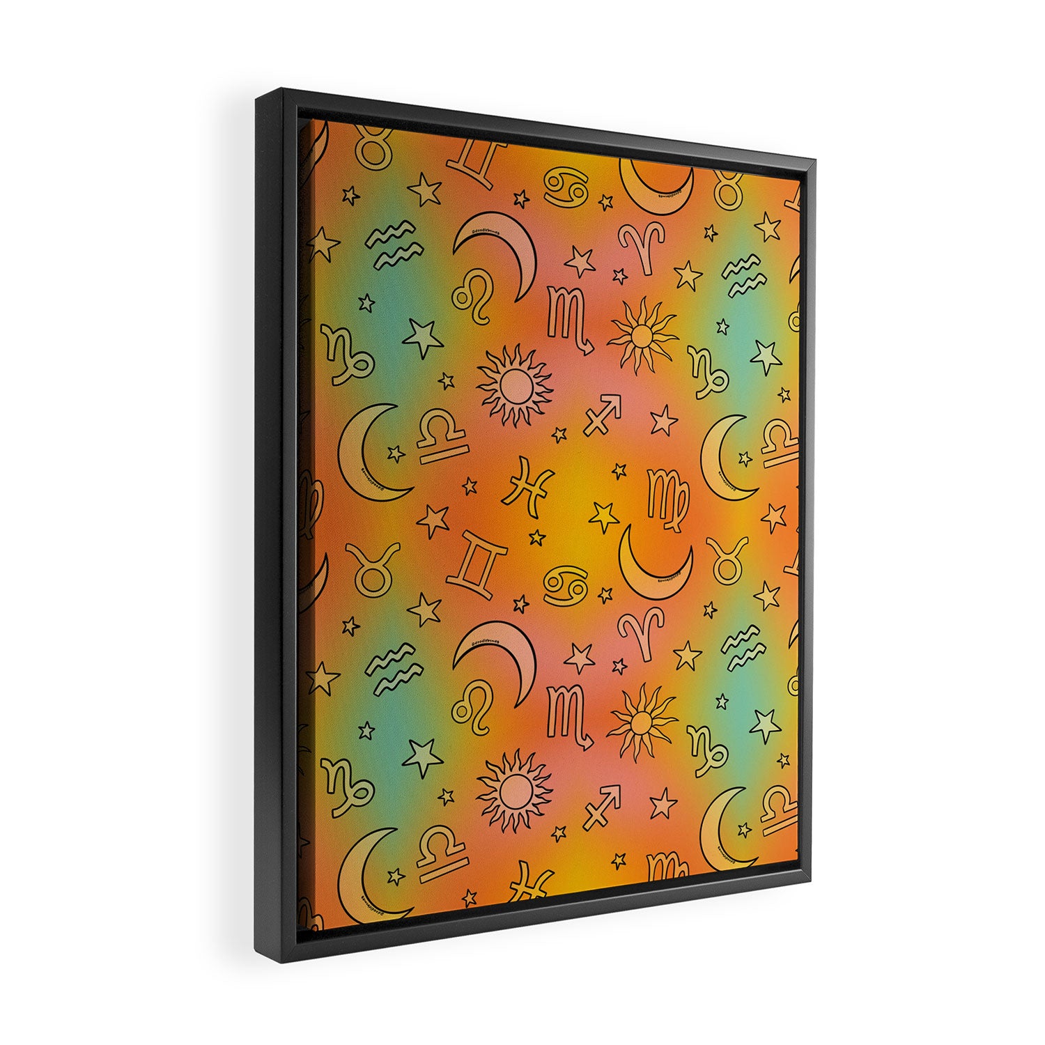 Rainbow Celestial Print Framed Canvas Print Gallery Image 2