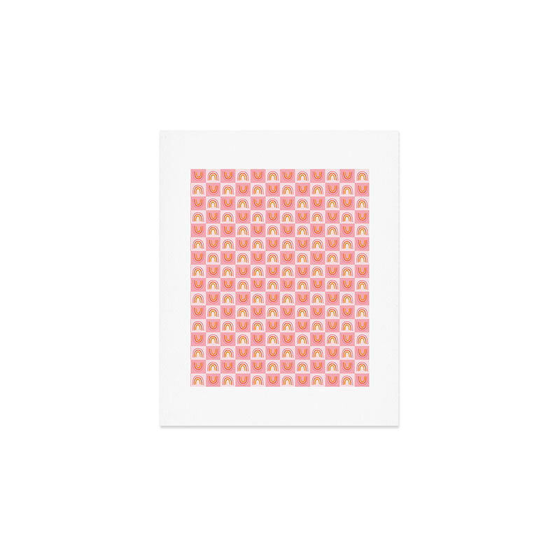 Rainbow Checkered Print Art Print Gallery Image 1