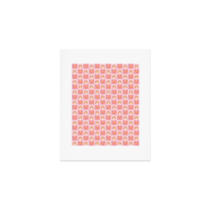Rainbow Checkered Print Art Print Gallery Image 1