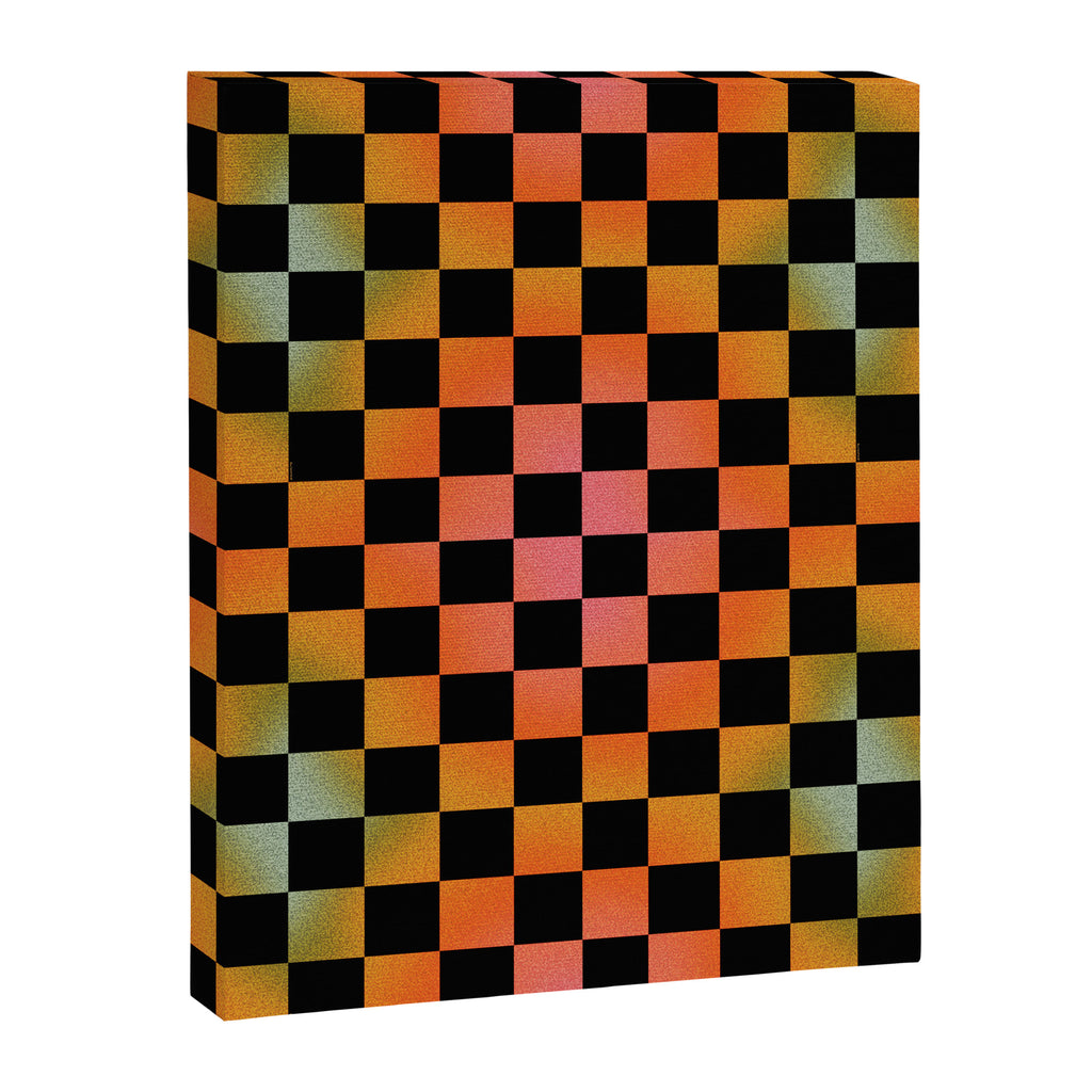 Rainbow Checkered Print Canvas Print Gallery Image 8