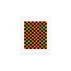 Rainbow Checkered Print Art Print Gallery Image 1