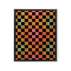 Rainbow Checkered Print Framed Canvas Print Gallery Image 8