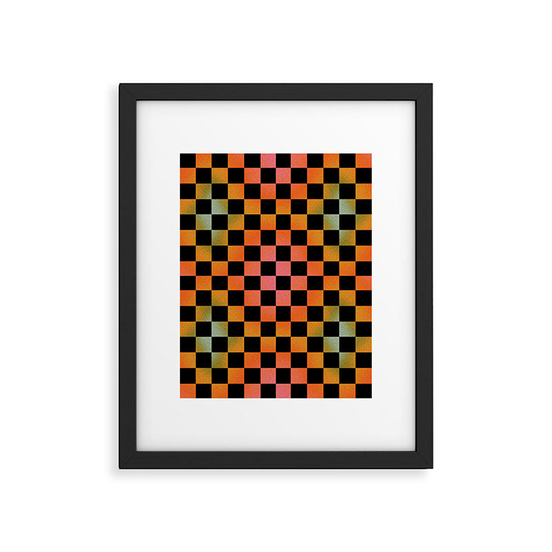 Rainbow Checkered Print Framed Art Print Gallery Image 6