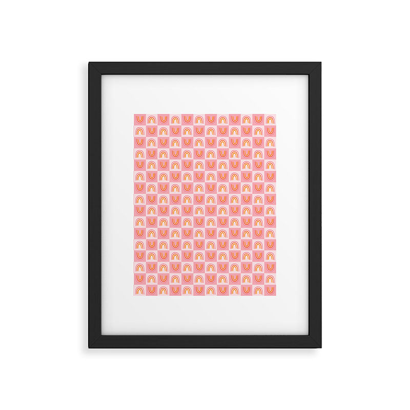 Rainbow Checkered Print Framed Art Print Gallery Image 6