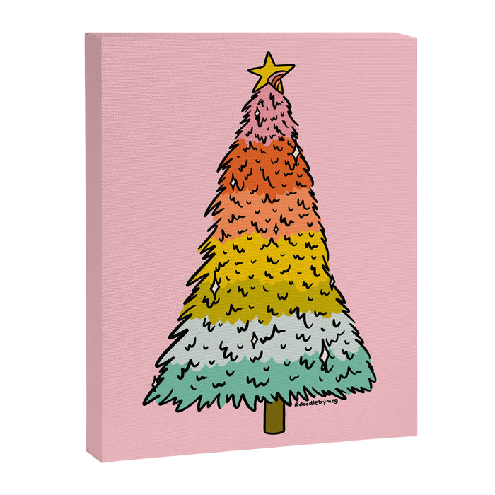 Rainbow Christmas Tree Canvas Print Gallery Image 1