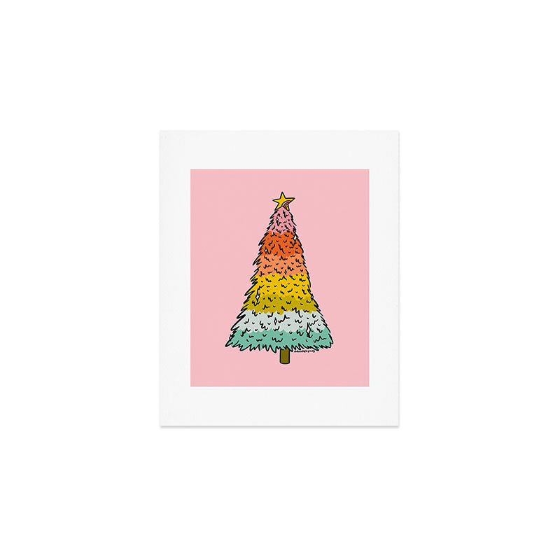 Rainbow Christmas Tree Art Print Gallery Image 1