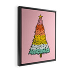 Rainbow Christmas Tree Framed Canvas Print Gallery Image 2
