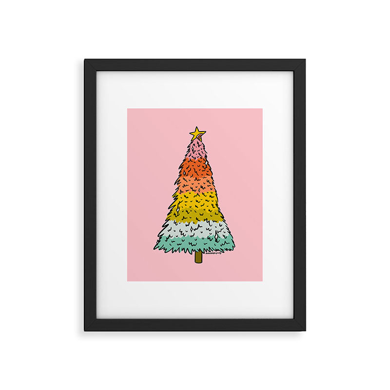Rainbow Christmas Tree Framed Art Print Gallery Image 6
