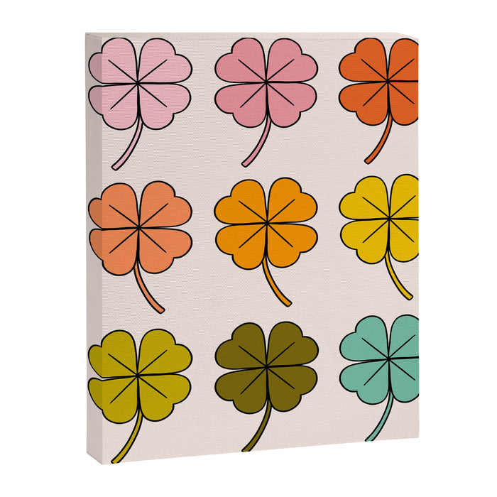 Rainbow Clovers Canvas Print Gallery Image 1