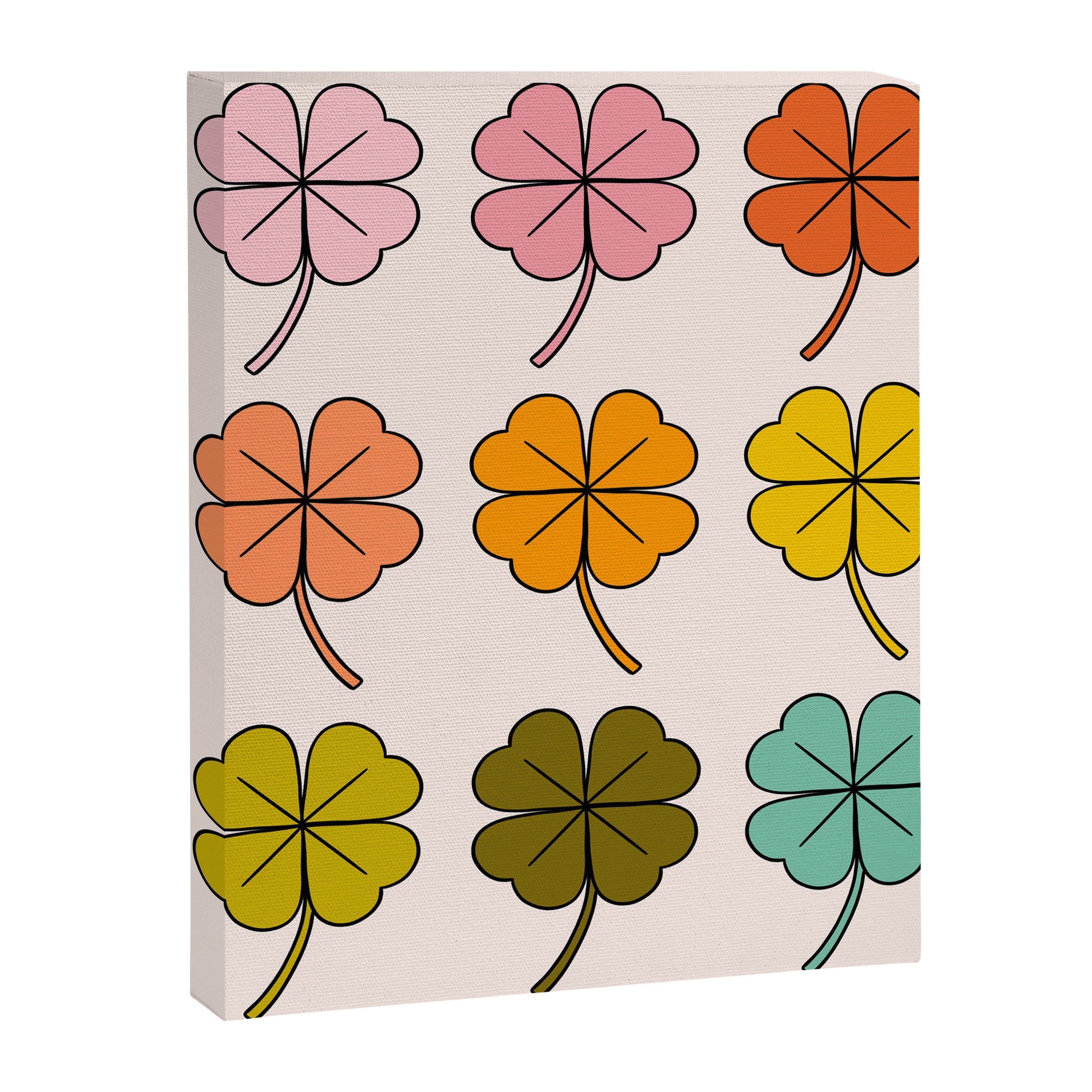 Rainbow Clovers Canvas Print Gallery Image 8
