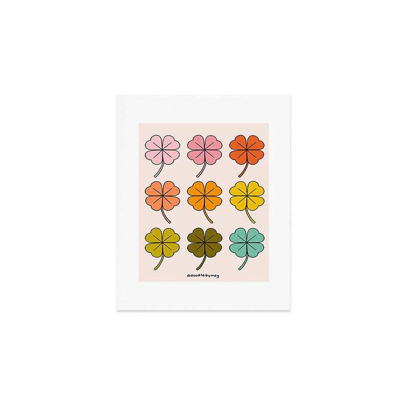 Rainbow Clovers Art Print Gallery Image 1