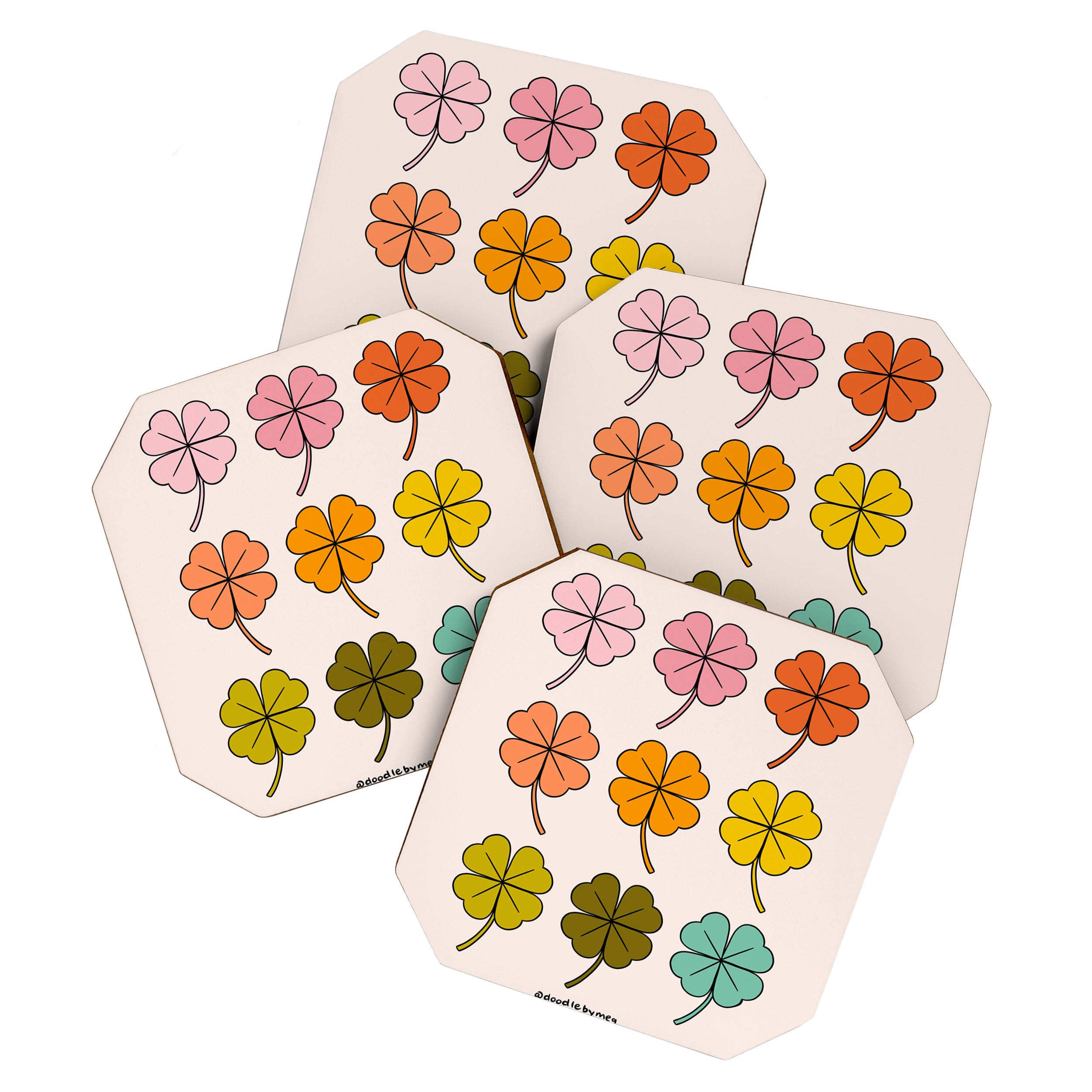 Rainbow Clovers Coaster Gallery Image 1
