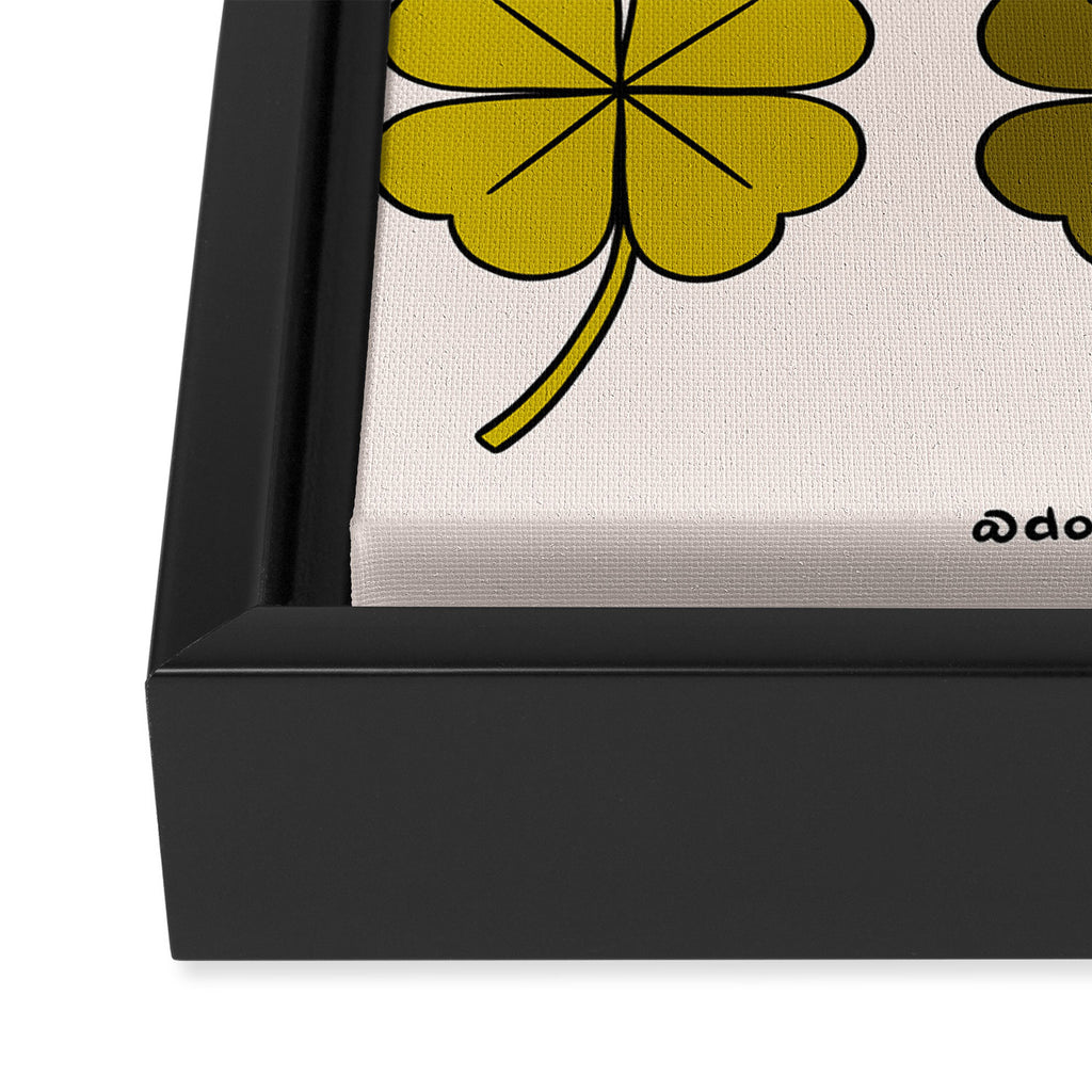 Rainbow Clovers Framed Canvas Print Gallery Image 3