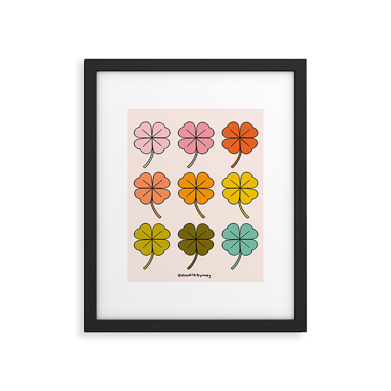 Rainbow Clovers Framed Art Print Gallery Image 6