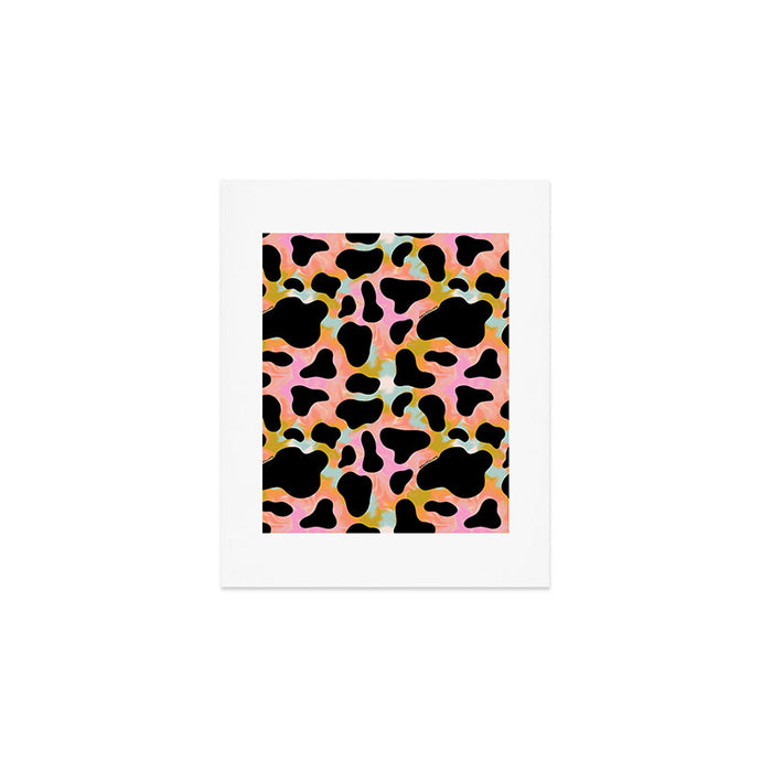 Rainbow Cow Print Art Print Gallery Image 1