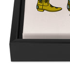 Rainbow Cowboy Boots Framed Canvas Print Gallery Image 3