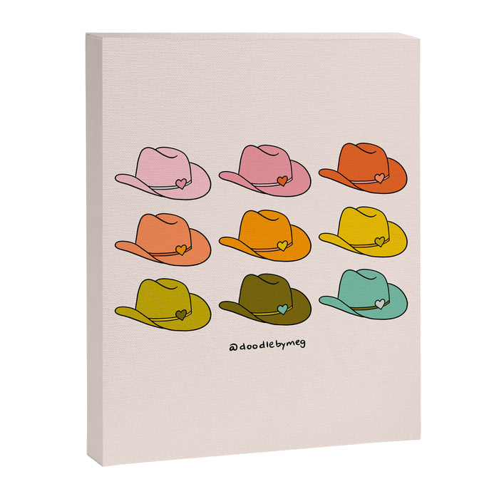 Rainbow Cowboy Hats Canvas Print Gallery Image 1