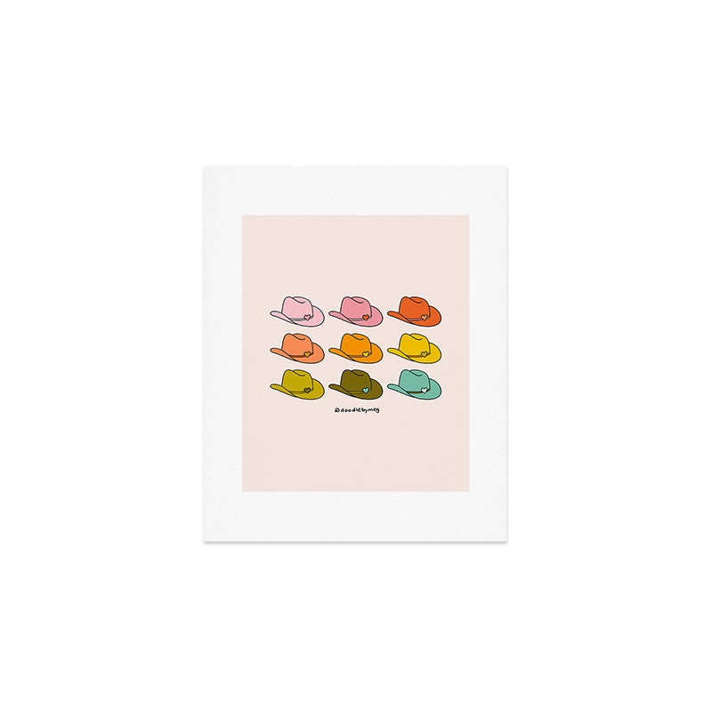 Rainbow Cowboy Hats Art Print Gallery Image 1