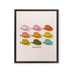 Rainbow Cowboy Hats Framed Canvas Print Gallery Image 8