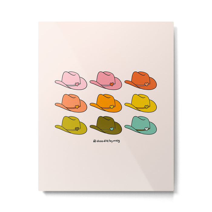 Rainbow Cowboy Hats Metal Print Gallery Image 1