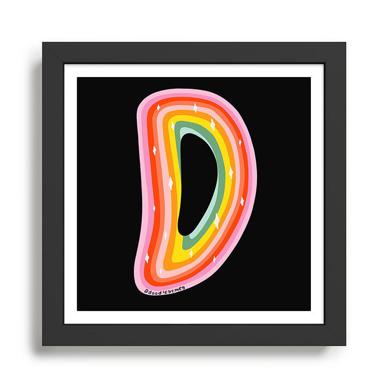 Rainbow D Framed Art Print Gallery Image 1