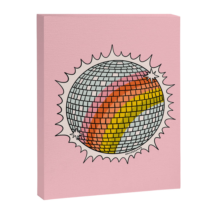Rainbow Disco Ball Canvas Print Gallery Image 1