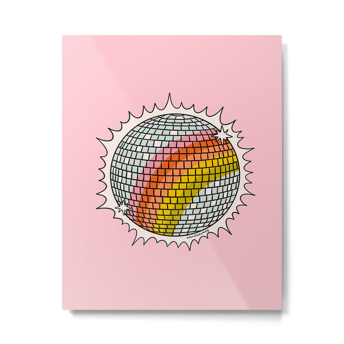Rainbow Disco Ball Metal Print Gallery Image 1