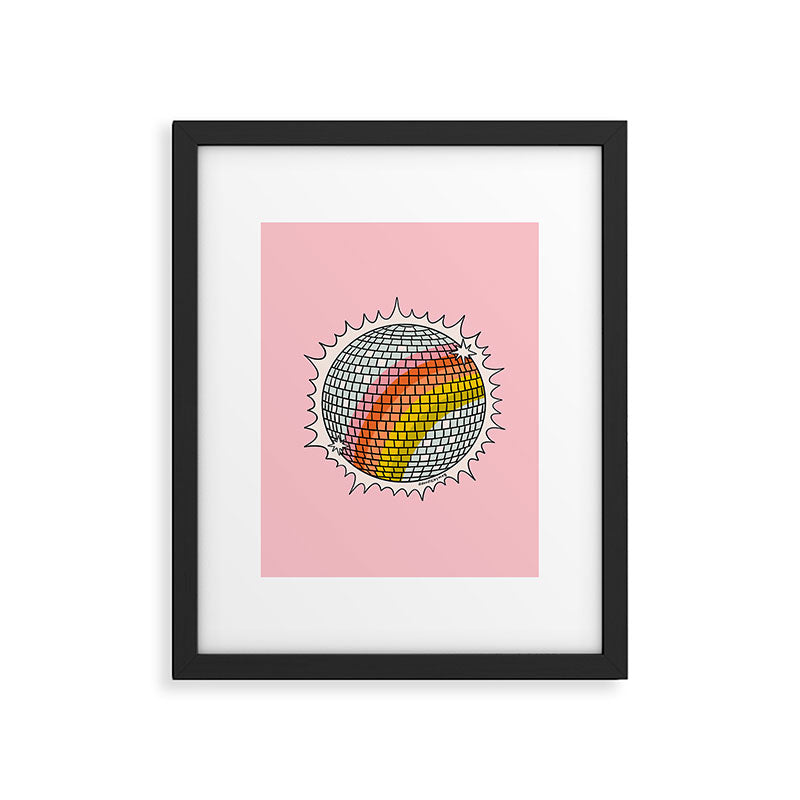 Rainbow Disco Ball Framed Art Print Gallery Image 6