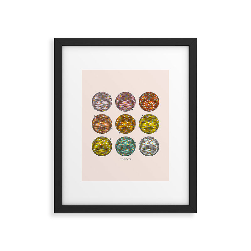 Rainbow Disco Balls Framed Art Print Gallery Image 6