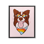Rainbow Dog Framed Canvas Print Gallery Image 8