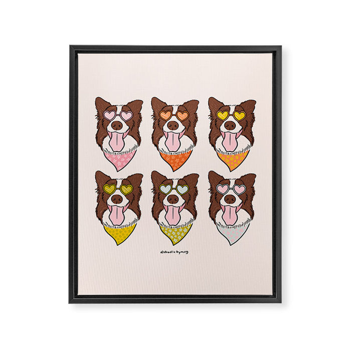 Rainbow Dog Framed Canvas Print Gallery Image 1
