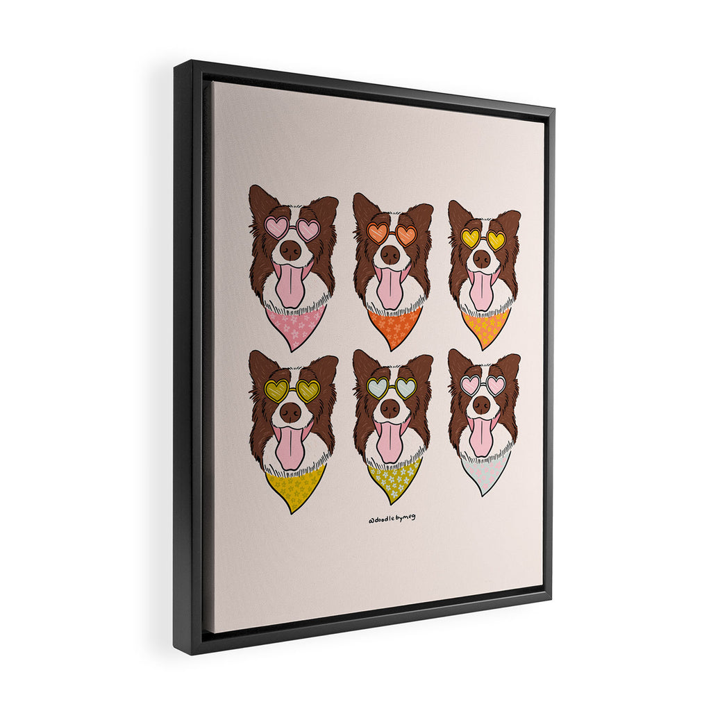 Rainbow Dog Framed Canvas Print Gallery Image 2