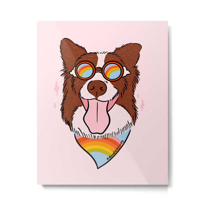 Rainbow Dog Metal Print Gallery Image 1
