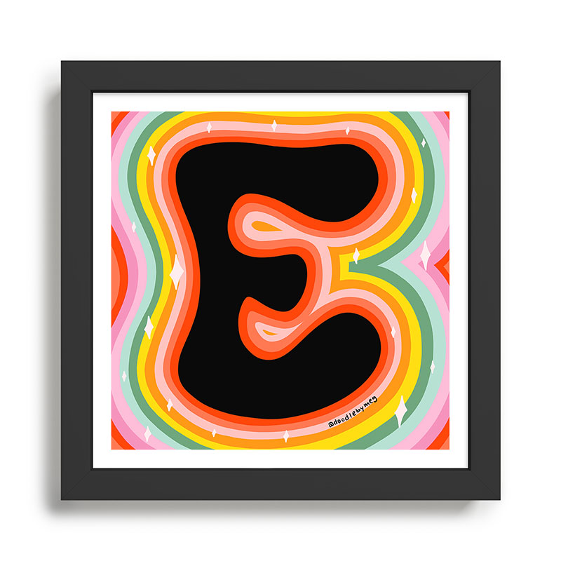 Rainbow E Framed Art Print Gallery Image 1