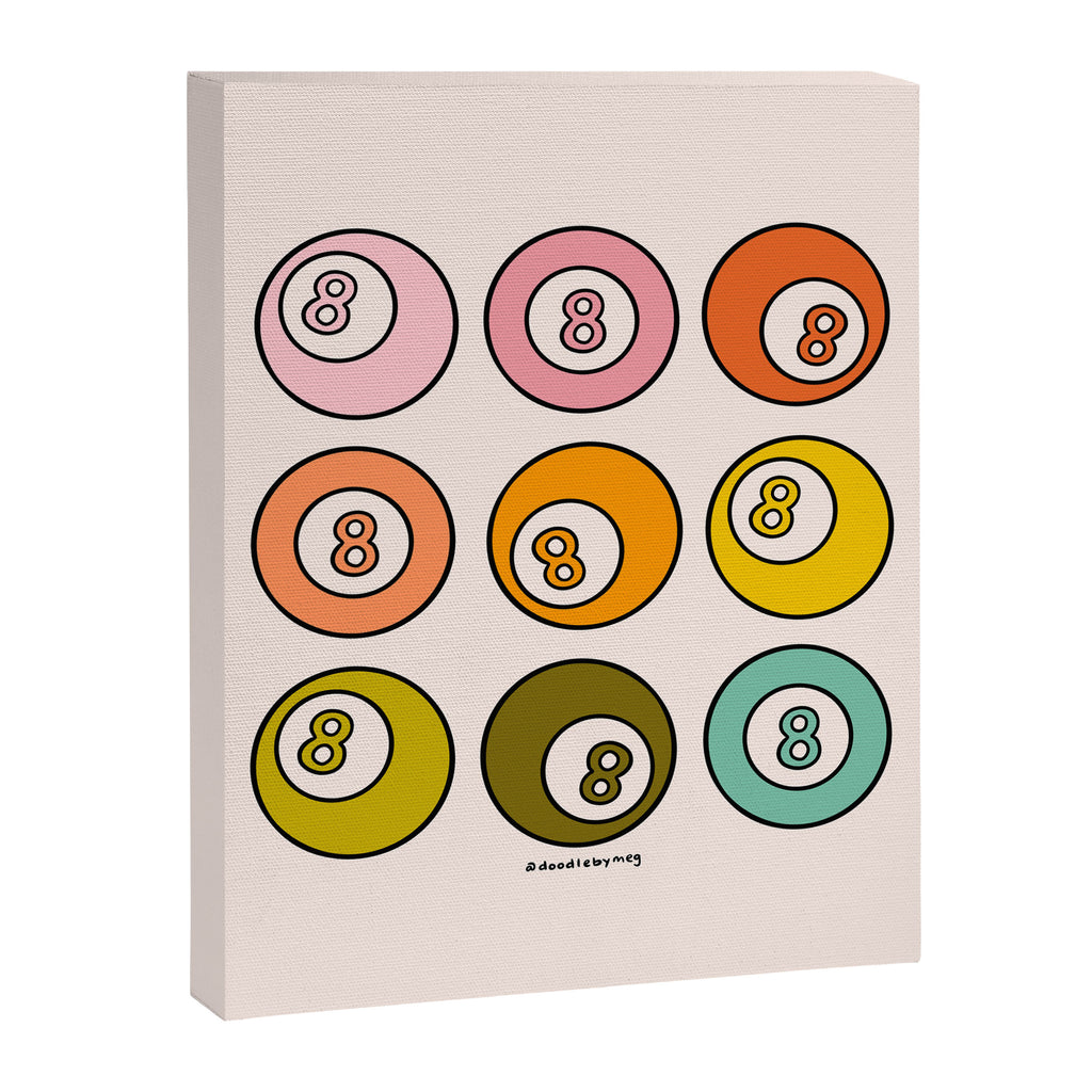 Rainbow Eight Ball Canvas Print Gallery Image 8