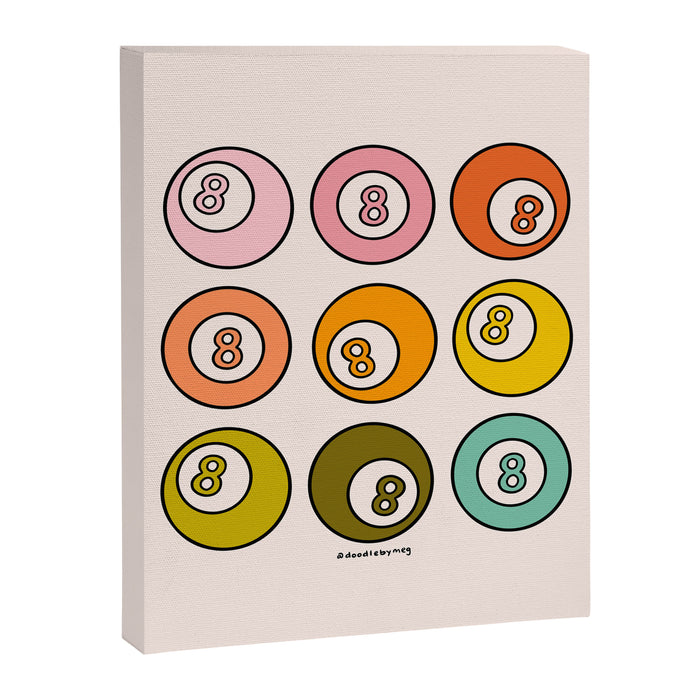 Rainbow Eight Ball Canvas Print Gallery Image 1