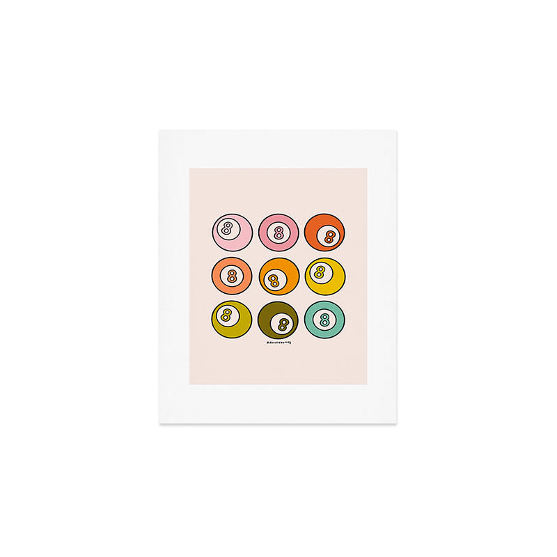 Rainbow Eight Ball Art Print Gallery Image 1