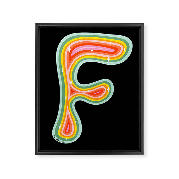 Rainbow F Framed Canvas Print Gallery Image 1