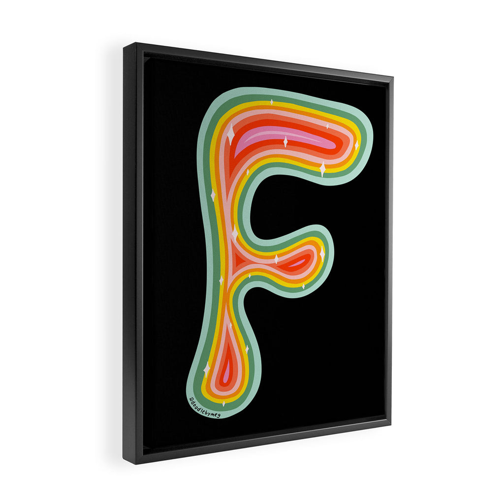 Rainbow F Framed Canvas Print Gallery Image 2