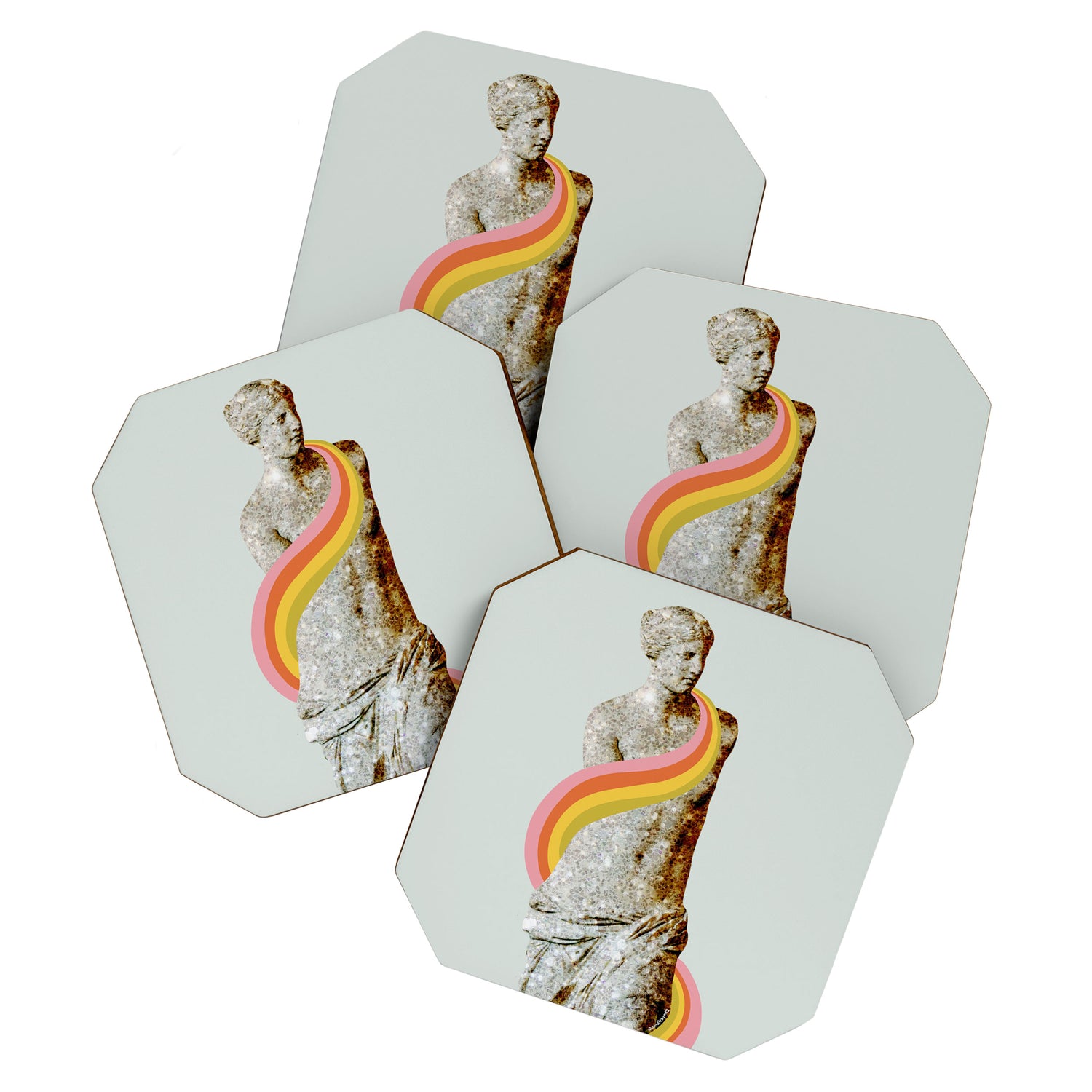 Rainbow Female Statue Coaster Gallery Image 1