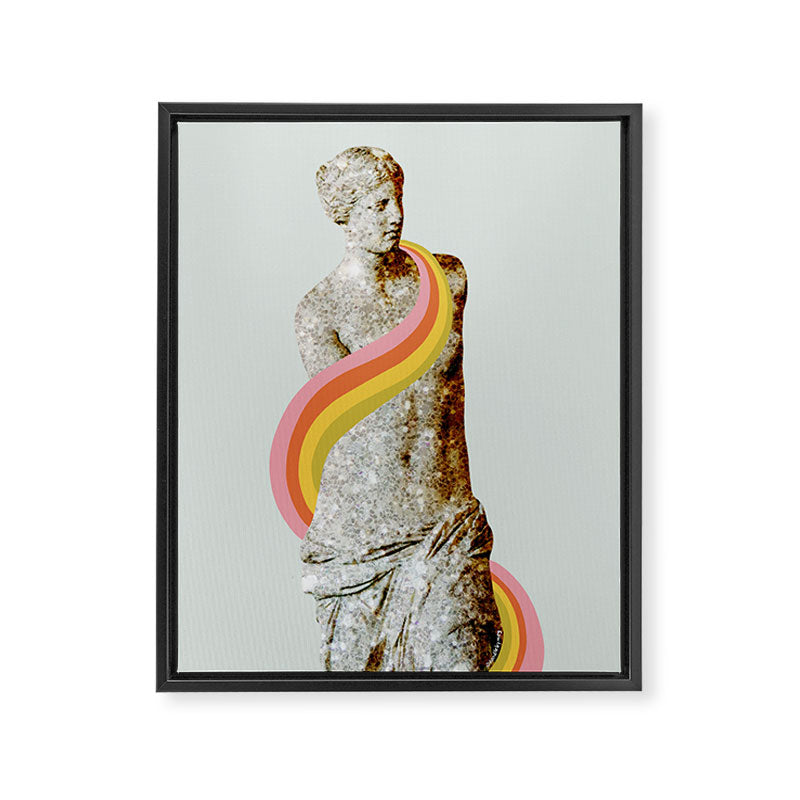 Rainbow Female Statue Framed Canvas Print Gallery Image 8