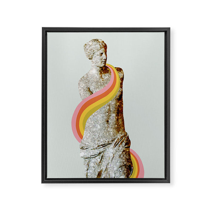Rainbow Female Statue Framed Canvas Print Gallery Image 1
