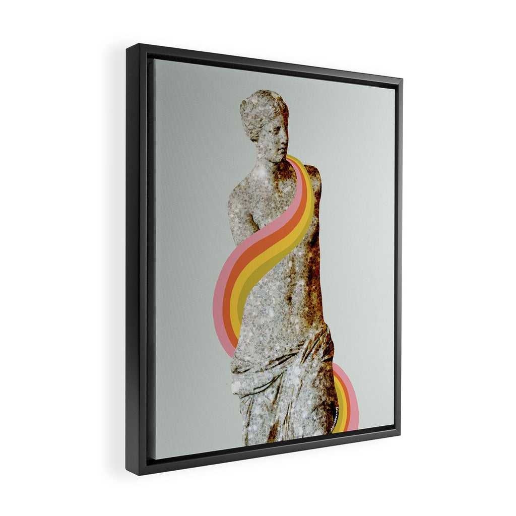 Rainbow Female Statue Framed Canvas Print Gallery Image 2