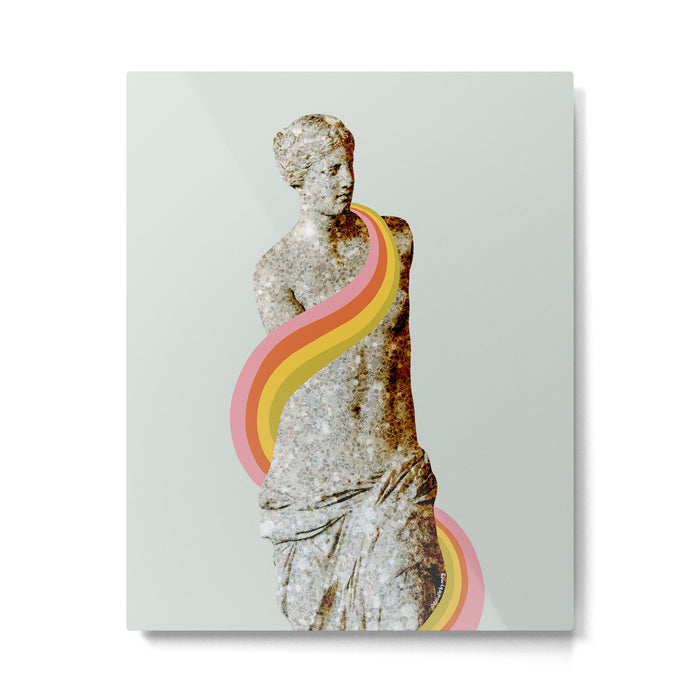 Rainbow Female Statue Metal Print Gallery Image 1
