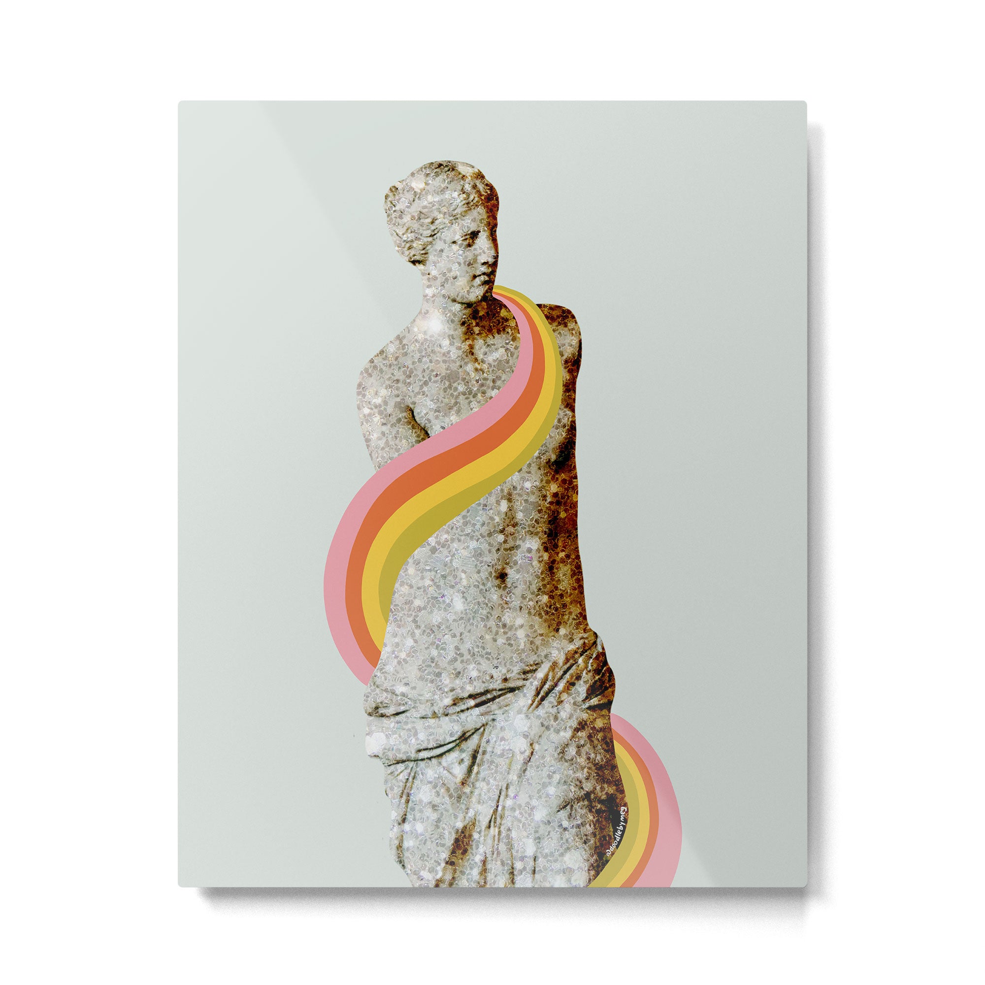 Rainbow Female Statue Metal Print Gallery Image 6