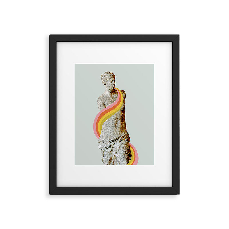 Rainbow Female Statue Framed Art Print Gallery Image 6
