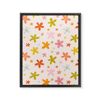 Rainbow Flower Print Framed Canvas Print Gallery Image 8