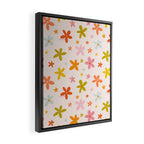 Rainbow Flower Print Framed Canvas Print Gallery Image 2
